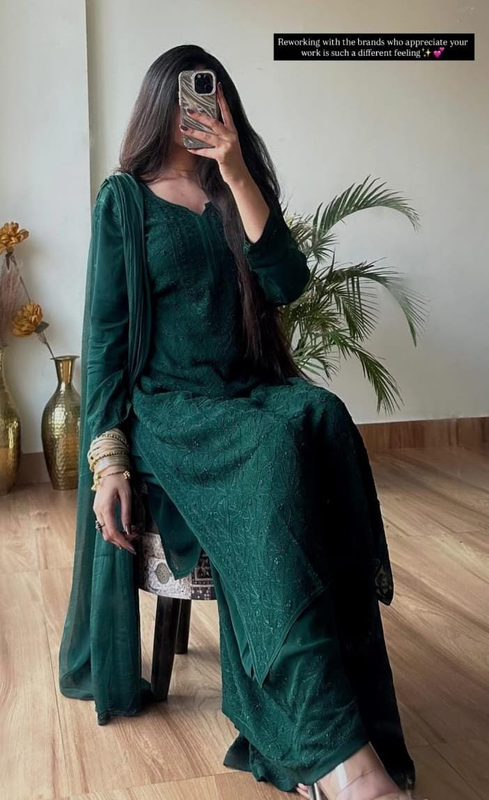 Fazera Luxe Pure Viscose Full Jaal Chikankari  Sets