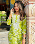 Farhaa Floral Long MulMul  Cotton kurta