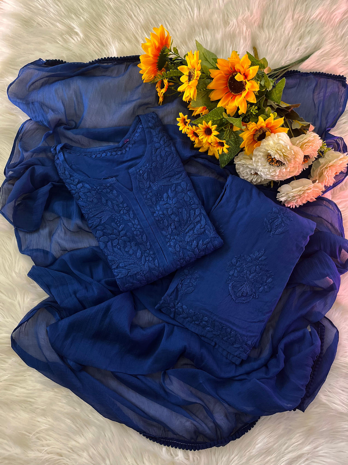 Soft Cotton Chikankari Full set