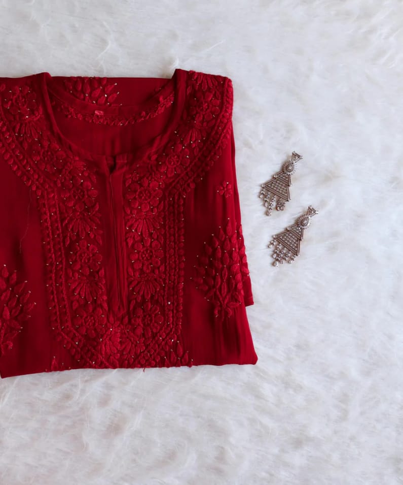Humaira Luxe 3D Handembroidred Mukaish Chikankari Set