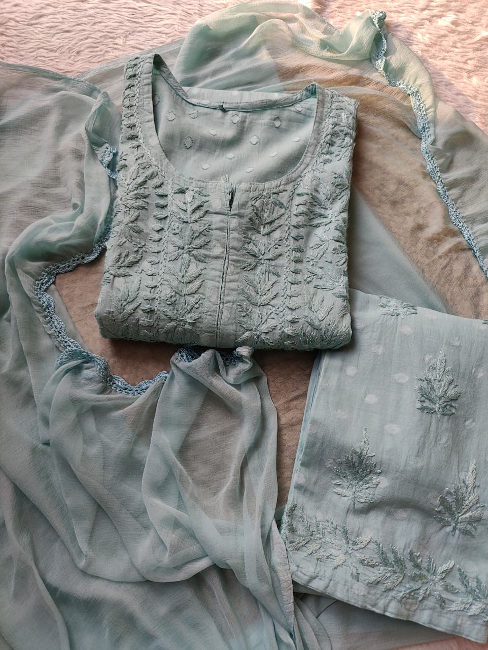 Aliya Dobby Cotton Handembroidred Full Set