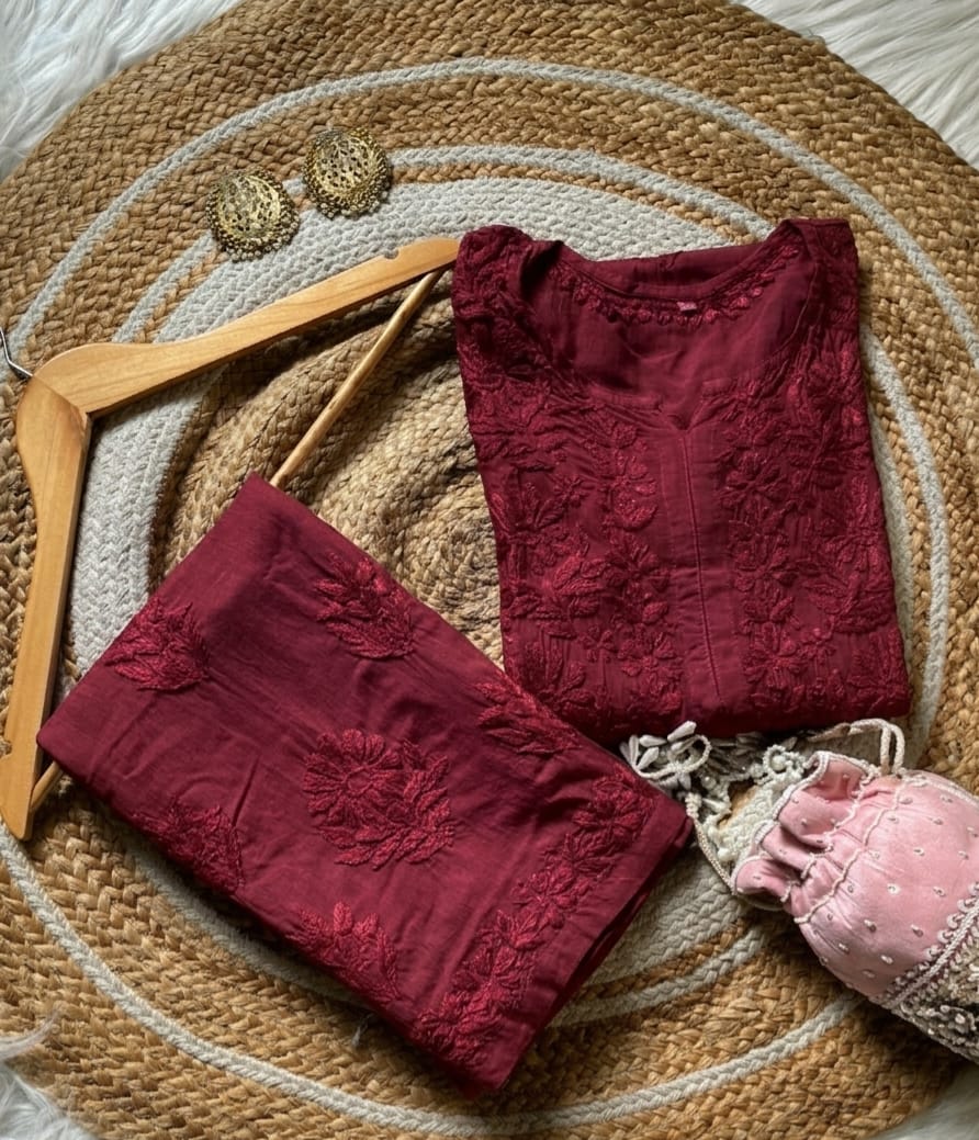 Modal Cotton Kurta Bottom Set