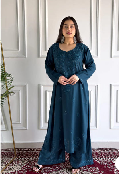 Nethra Reyon Mukaish Chikankari Set