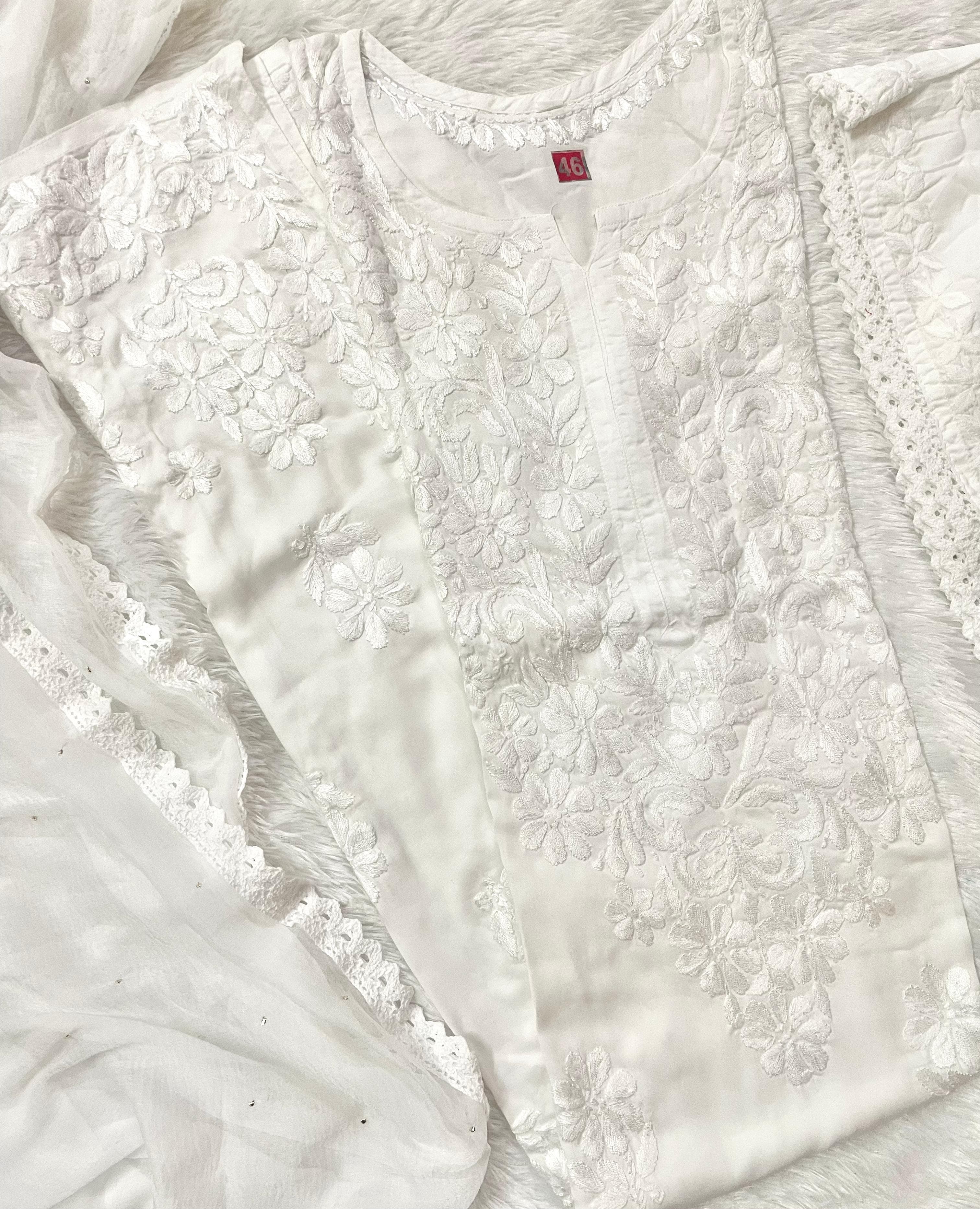 White Pure Modal Cotton Set