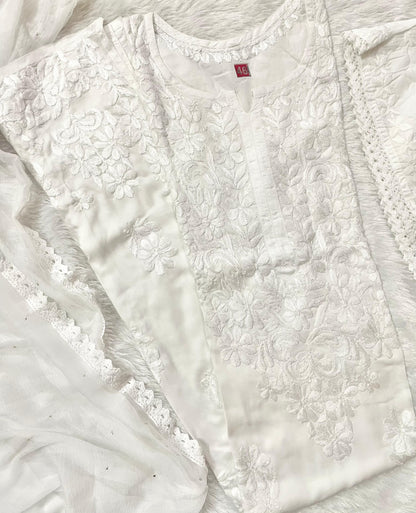 Avni White Pure Modal Cotton Set