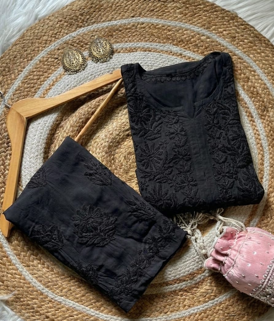 Modal Cotton Kurta Bottom Set