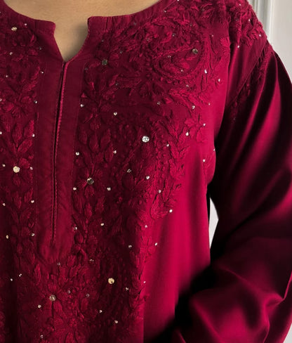 Nethra Reyon Mukaish Chikankari Set