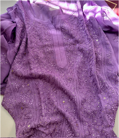 Iva Festive Launch - Premium Viscsoe Chikankari Set