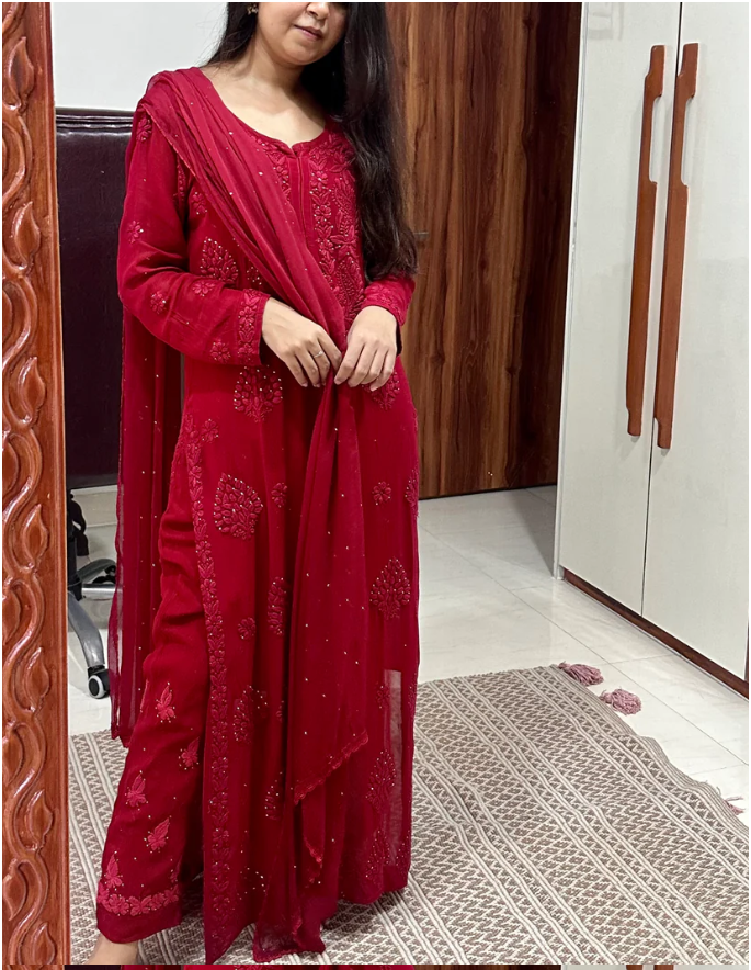 Haseen Haniya Three Piece pure viscose georgette Suit Set