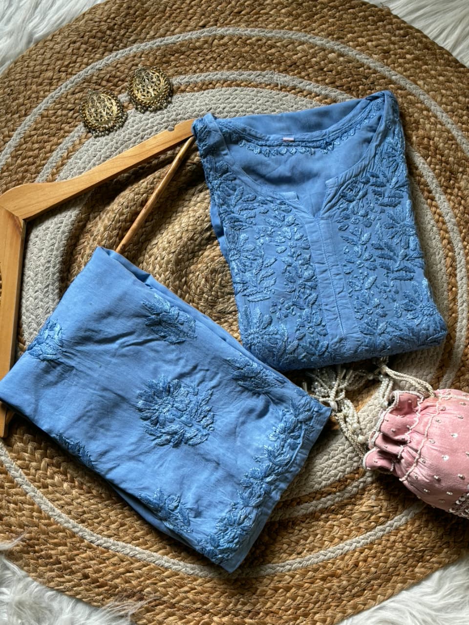 Modal Cotton Kurta Bottom Set
