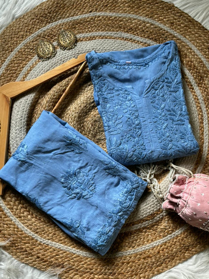 Modal Cotton Kurta Bottom Set